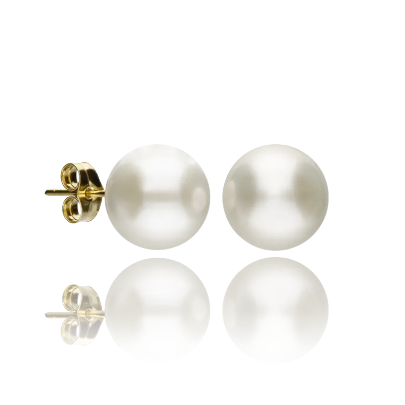 18K Yellow Gold Cultured Pearl Earrings