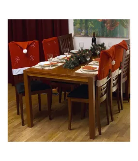 4 X SILLA DE NAVIDAD CUBIERTA DE LA ESPALDA CENA DE NAVIDAD DECORACIÓN DE LA MESA