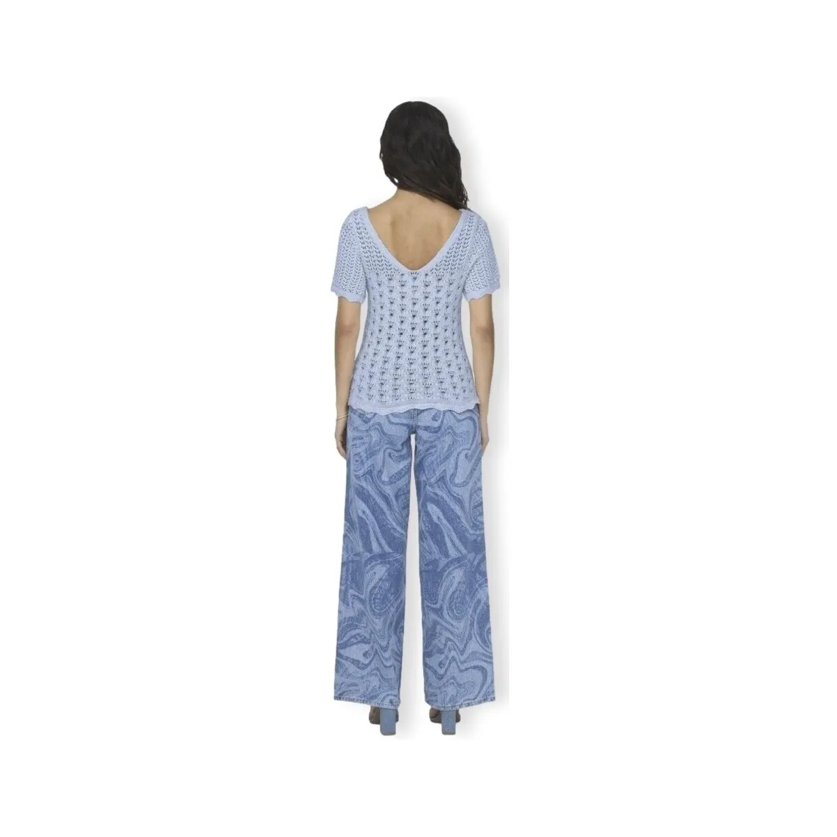 Becca Life Cashmere Blue Short Sleeve Top