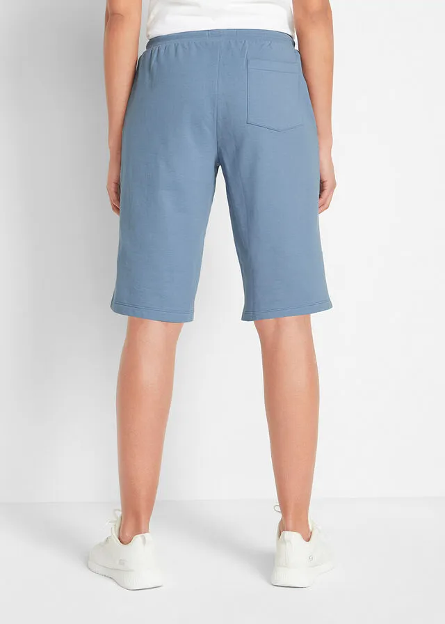 Blue Cotton Bermuda Shorts