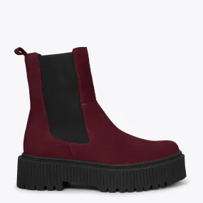 BURDEOS platform heel ankle boots in GLASGOW