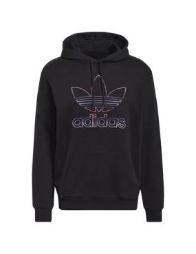 Men's Black Adidas Trefoil Hoodie Sweatshirt.