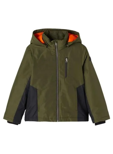 Name It niños chaqueta bloques de color verde.