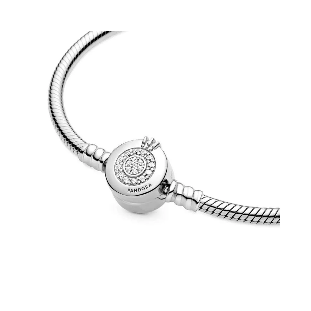 Pandora Moments Bracelet with Brilliant Crown Charm Size 19