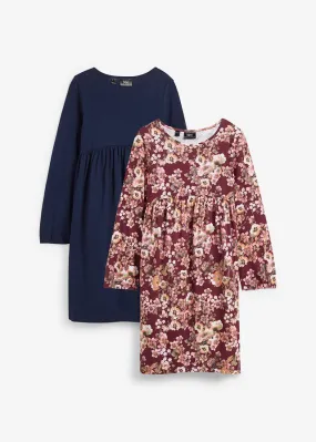 Red Hazel-Blue Floral Knit Dress