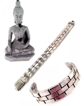 Silver Flat Do`Z Bracelet (Dimensions 20L*1.5CM Weight: 90GR)
