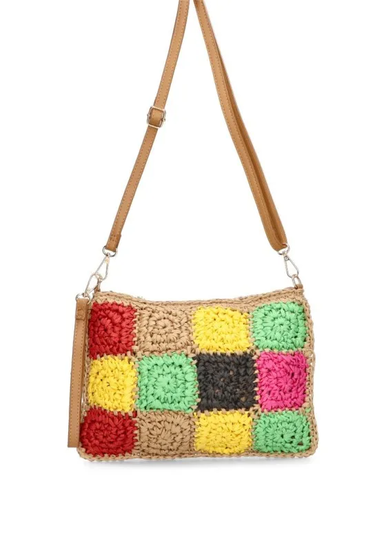 Small Luna Collection Alacati Natural Crossbody Bag