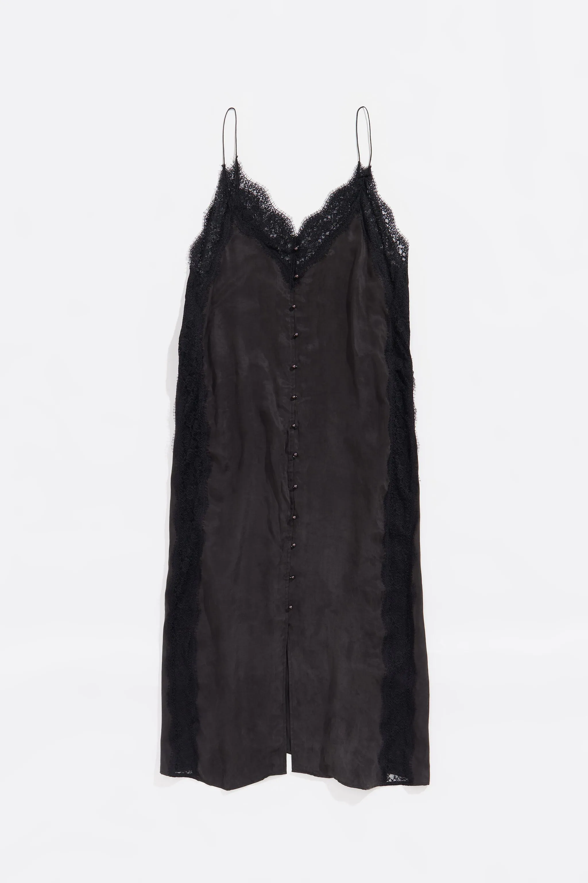 Vestido tirantes encaje negro