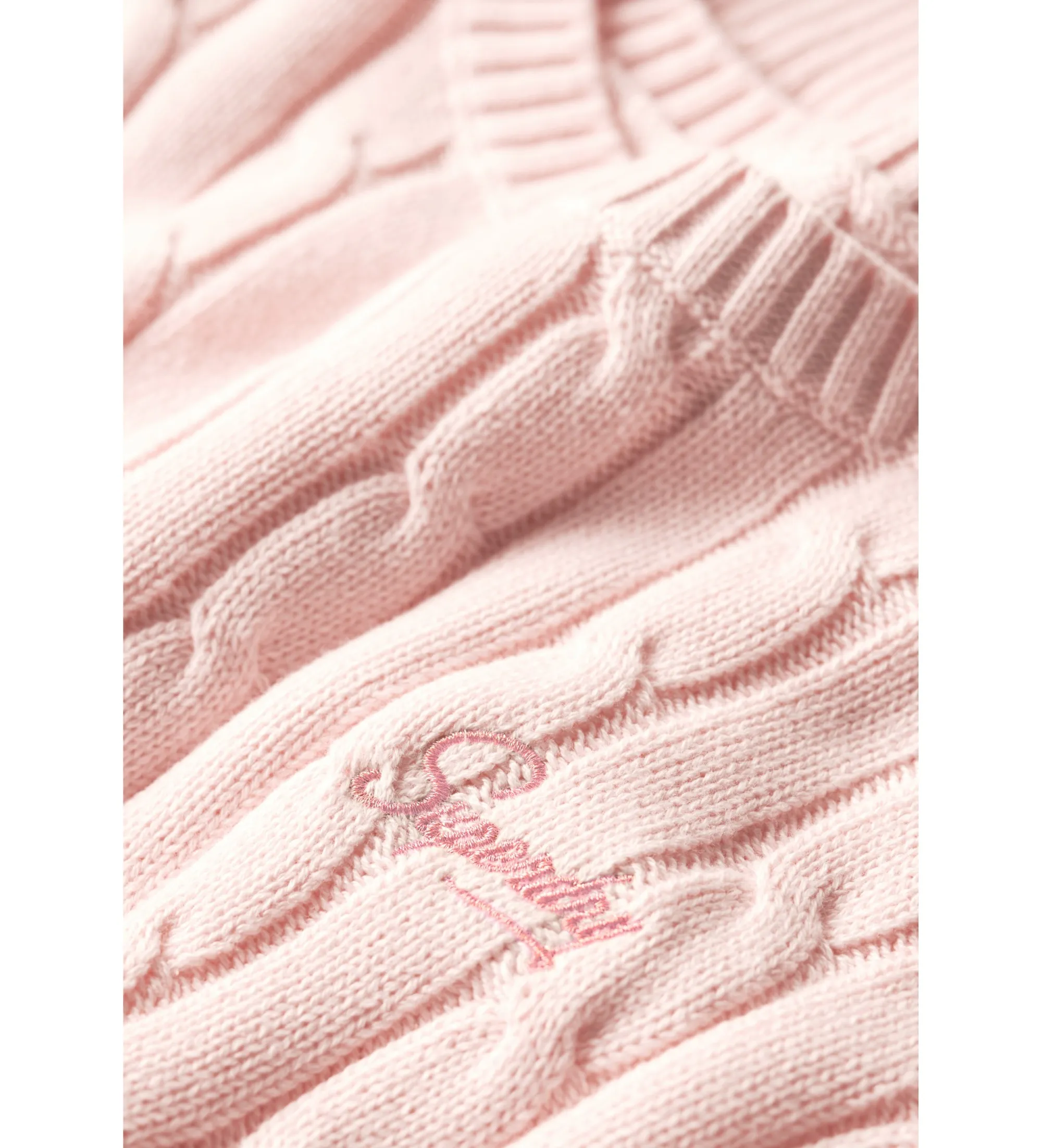 Vintage pink cable knit sweater