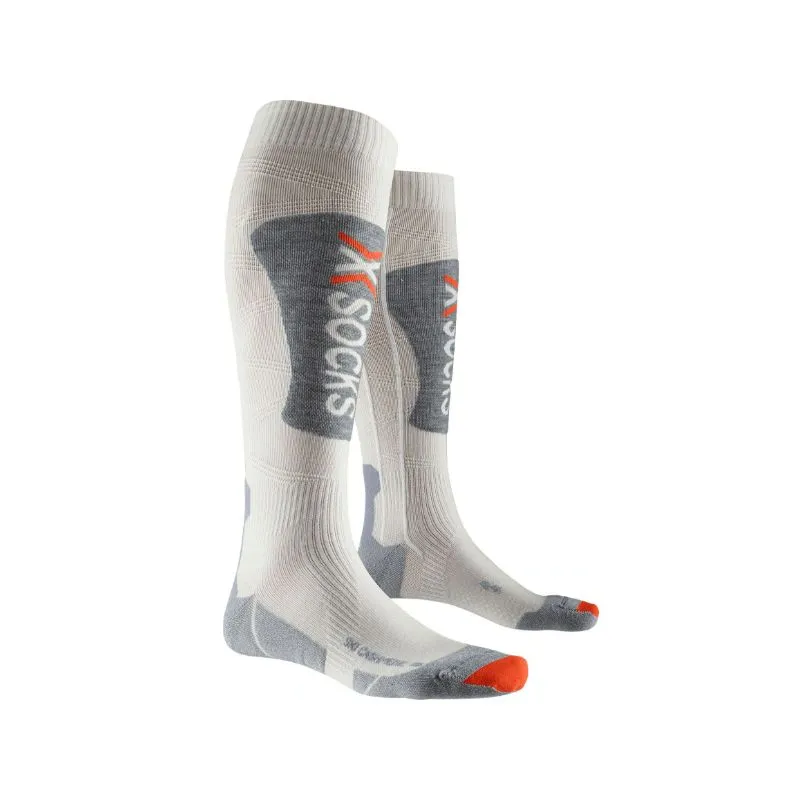 X-SOCKS SKI CASHMERE 4.0 (WHITE/DOLOMITE GREY)